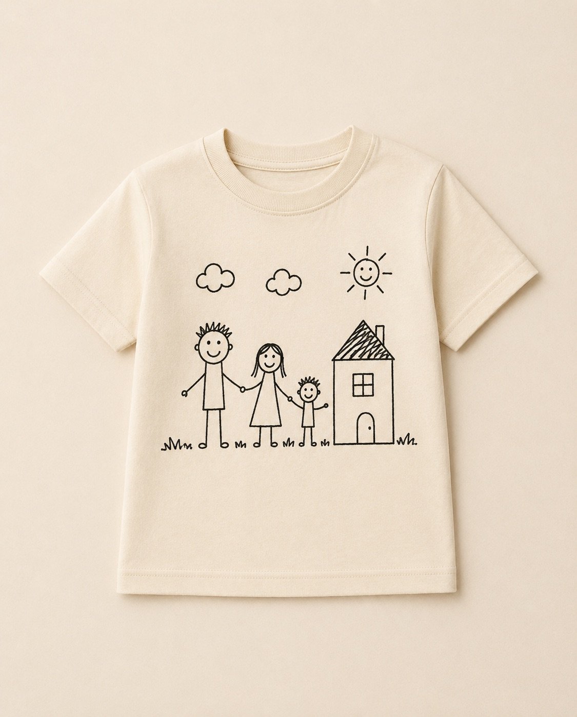 Mamuju T-shirt met kindertekening van een kat